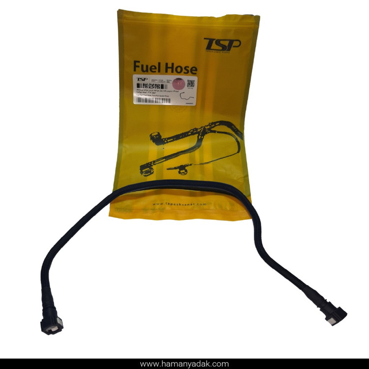 شیلنگ (شلنگ) بنزین رفت ریل سوخت دو سر سوکت اینتانک پژو 405 سمند پارس تپش صنعت tsp